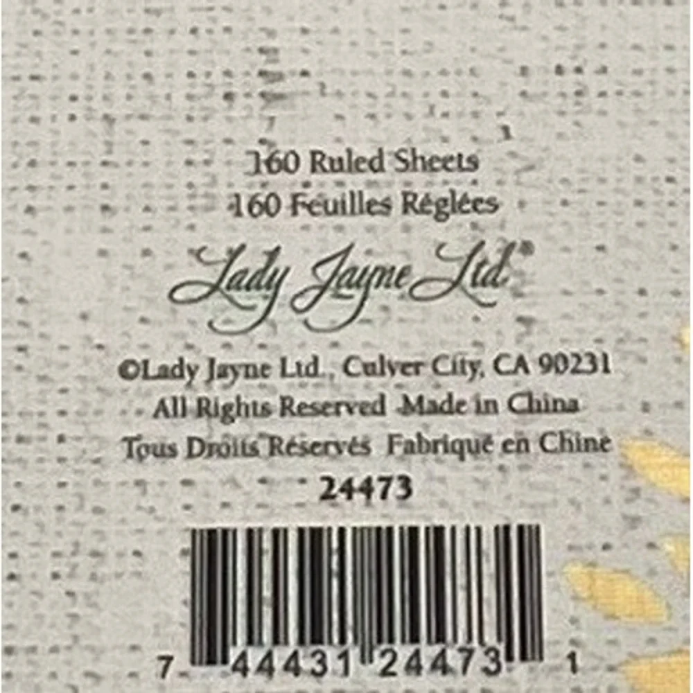 Lady Jayne Ltd Spiral Notebook Journal 6x8.5 Cream Gold NWOT 24473 Mandala